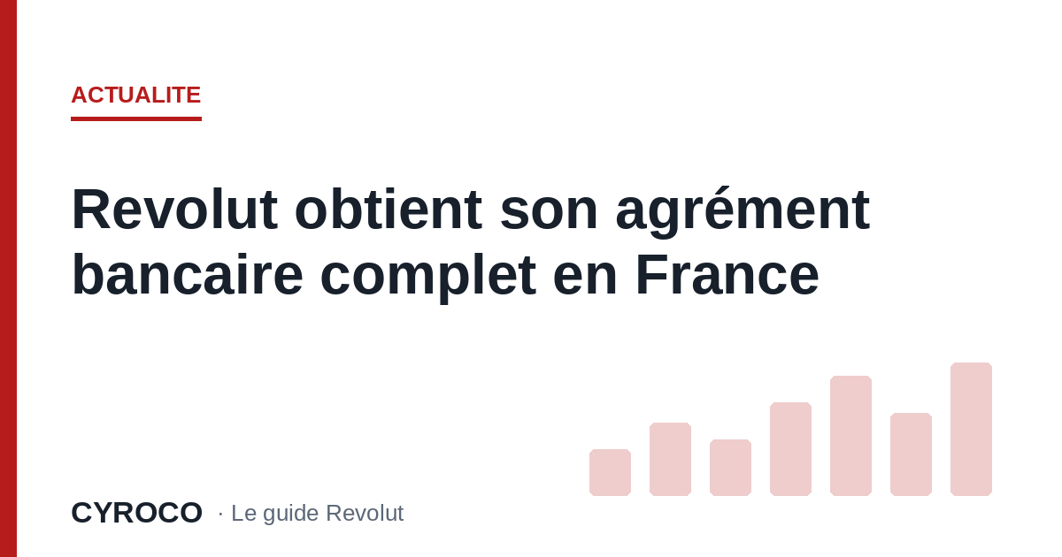 Revolut obtient son agrément bancaire complet en France