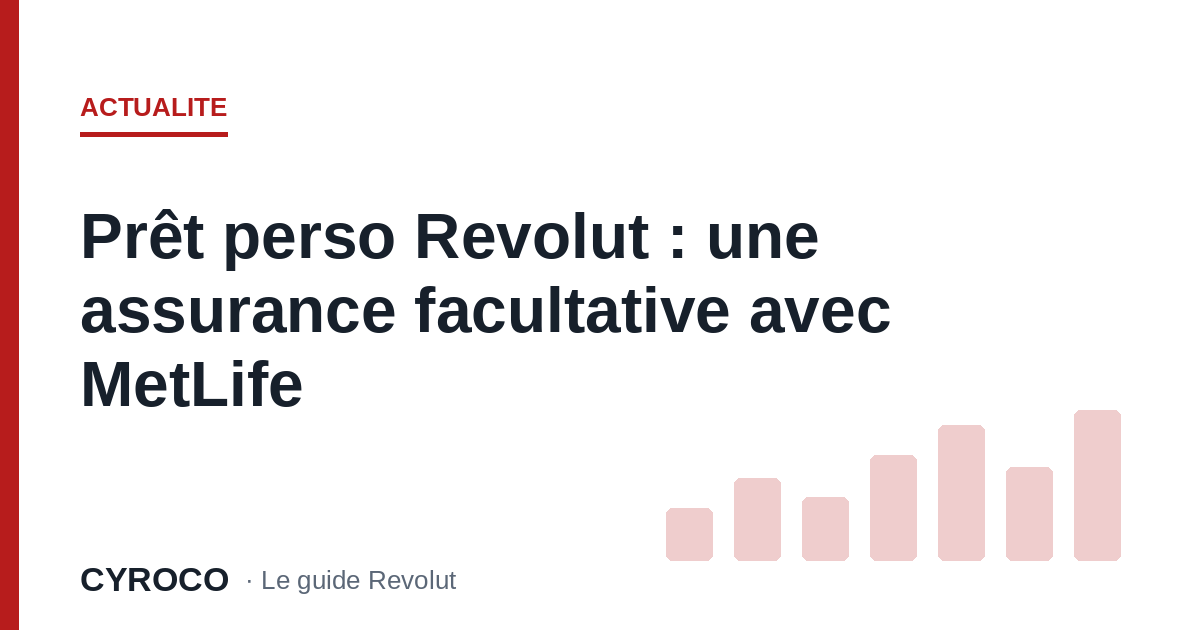Prêt perso Revolut : une assurance facultative avec MetLife