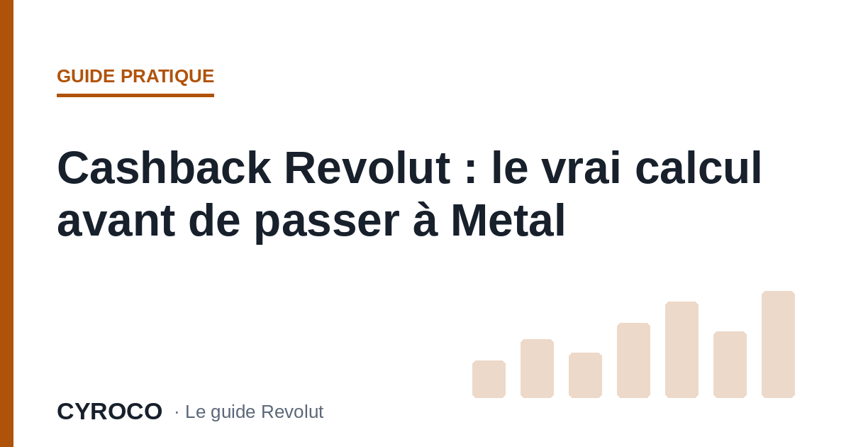 Cashback Revolut : le vrai calcul avant de passer à Metal