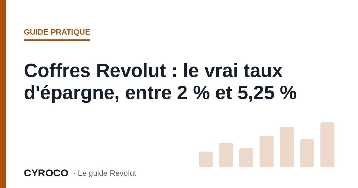 Coffres Revolut : le vrai taux d'épargne, entre 2 % et 5,25 %