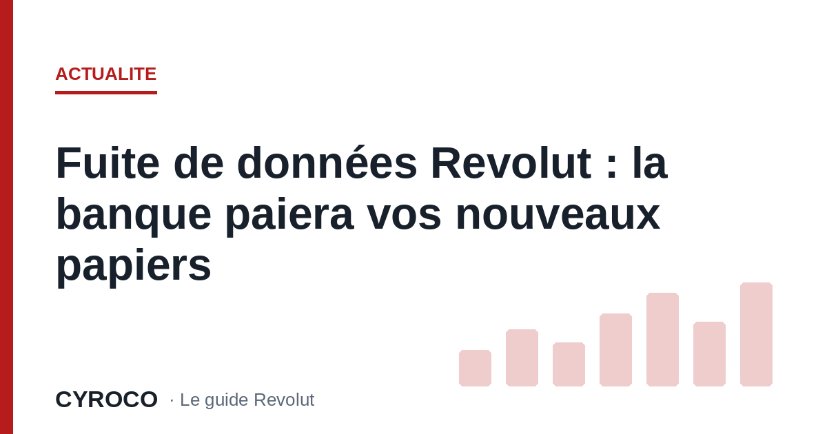 Fuite de données Revolut : la banque paiera vos nouveaux papiers