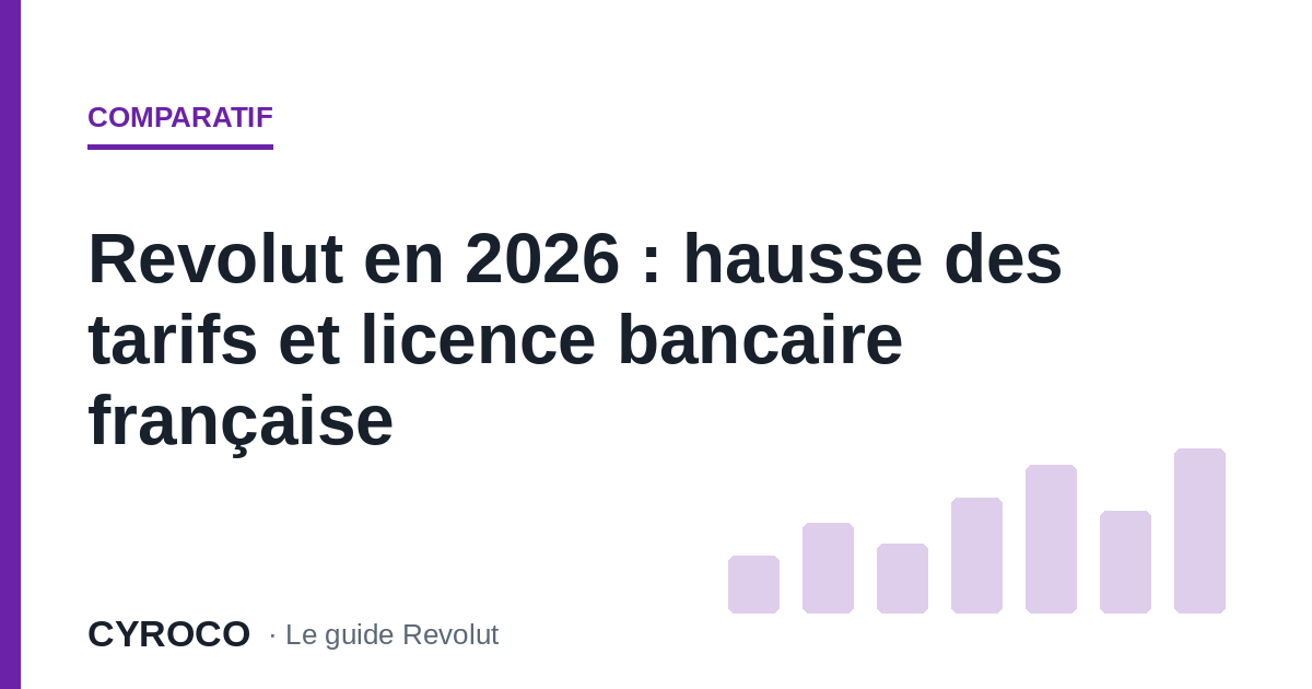Revolut en 2026 : hausse des tarifs et licence bancaire française