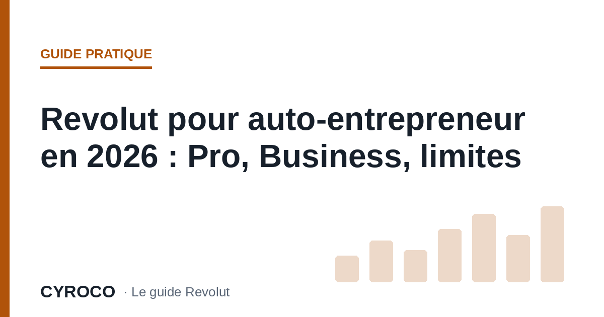 Revolut pour auto-entrepreneur en 2026 : Pro, Business, limites