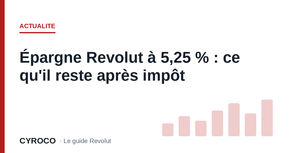 Épargne Revolut à 5,25 % : ce qu'il reste après impôt