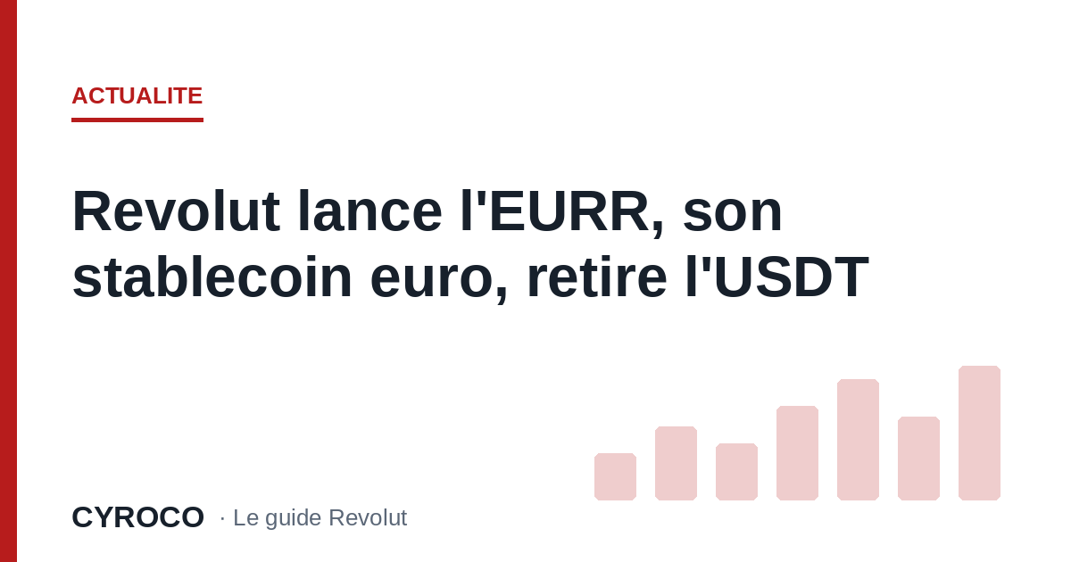 Revolut lance l'EURR, son stablecoin euro, retire l'USDT