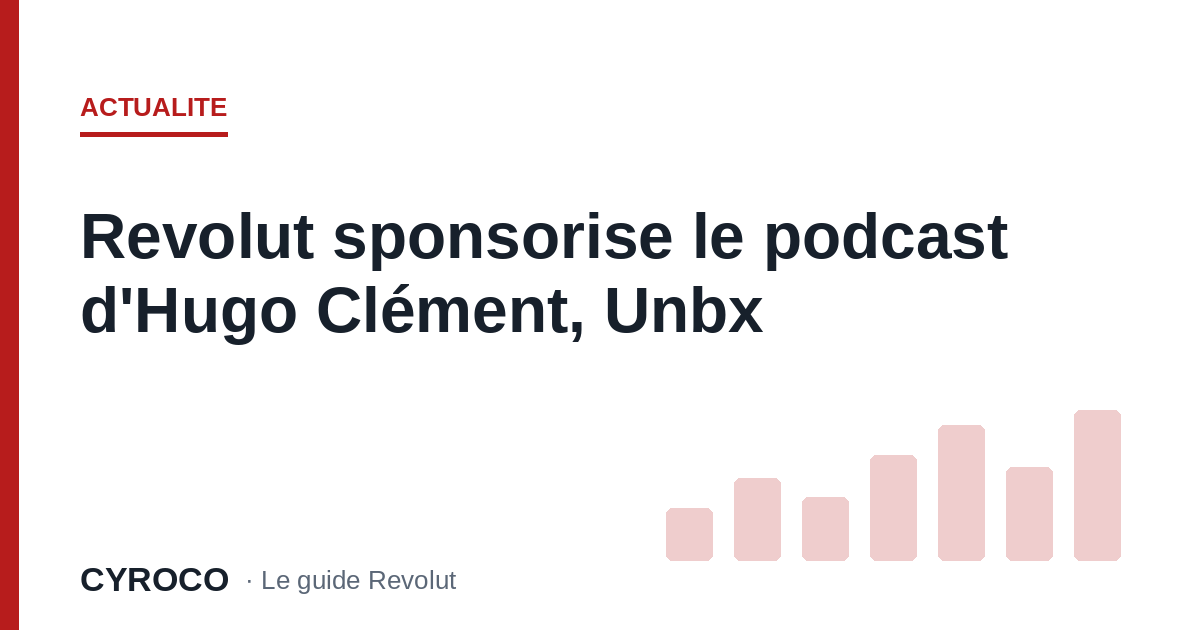 Revolut sponsorise le podcast d'Hugo Clément, Unbx