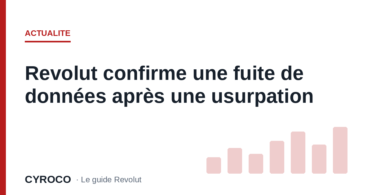Revolut confirme une fuite de données après une usurpation