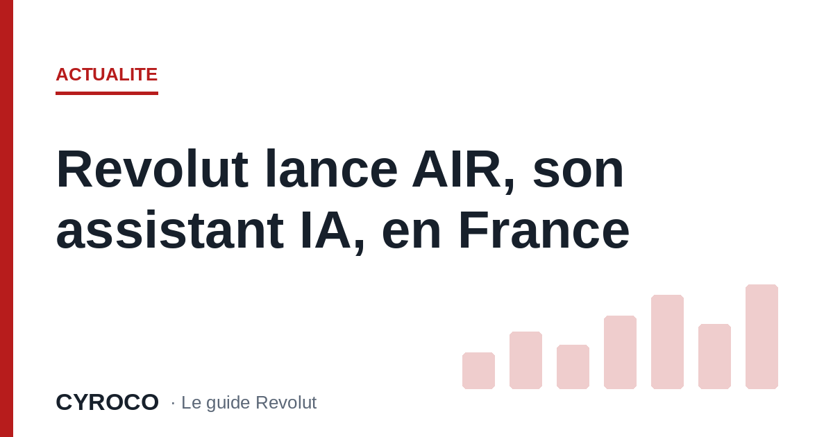 Revolut lance AIR, son assistant IA, en France