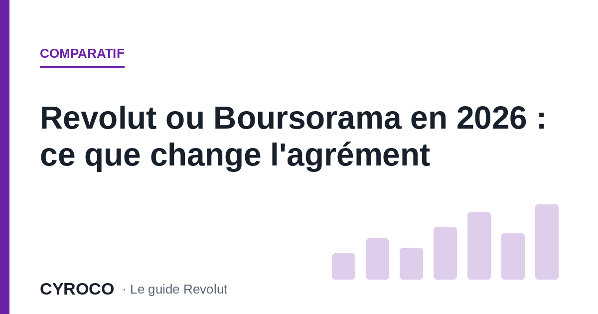 Revolut ou Boursorama en 2026 : ce que change l'agrément