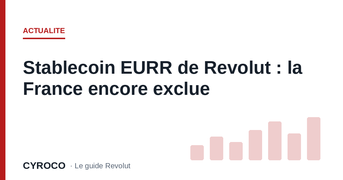 Stablecoin EURR de Revolut : la France encore exclue