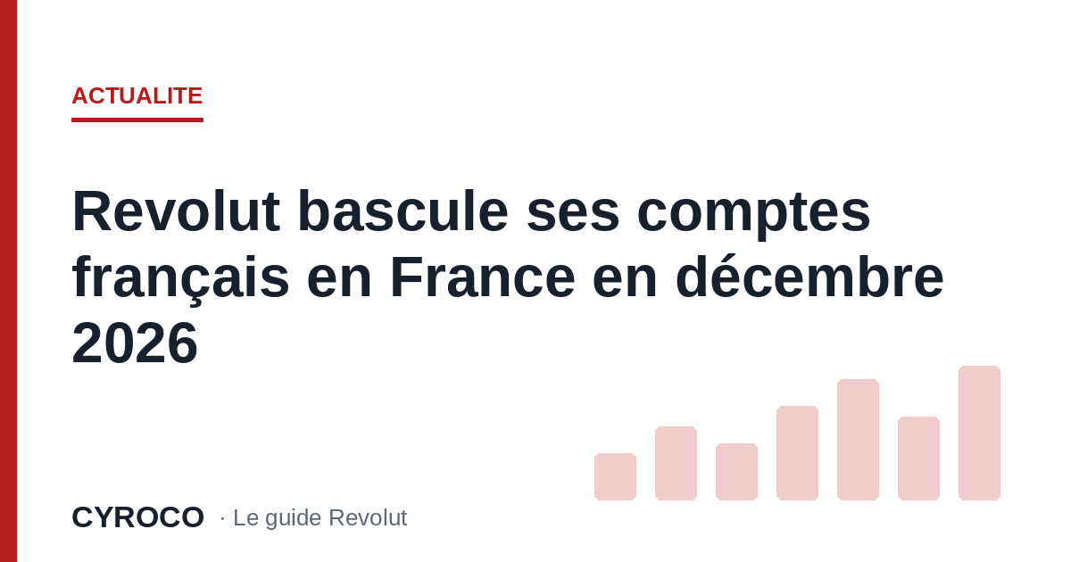 Revolut bascule ses comptes français en France en décembre 2026