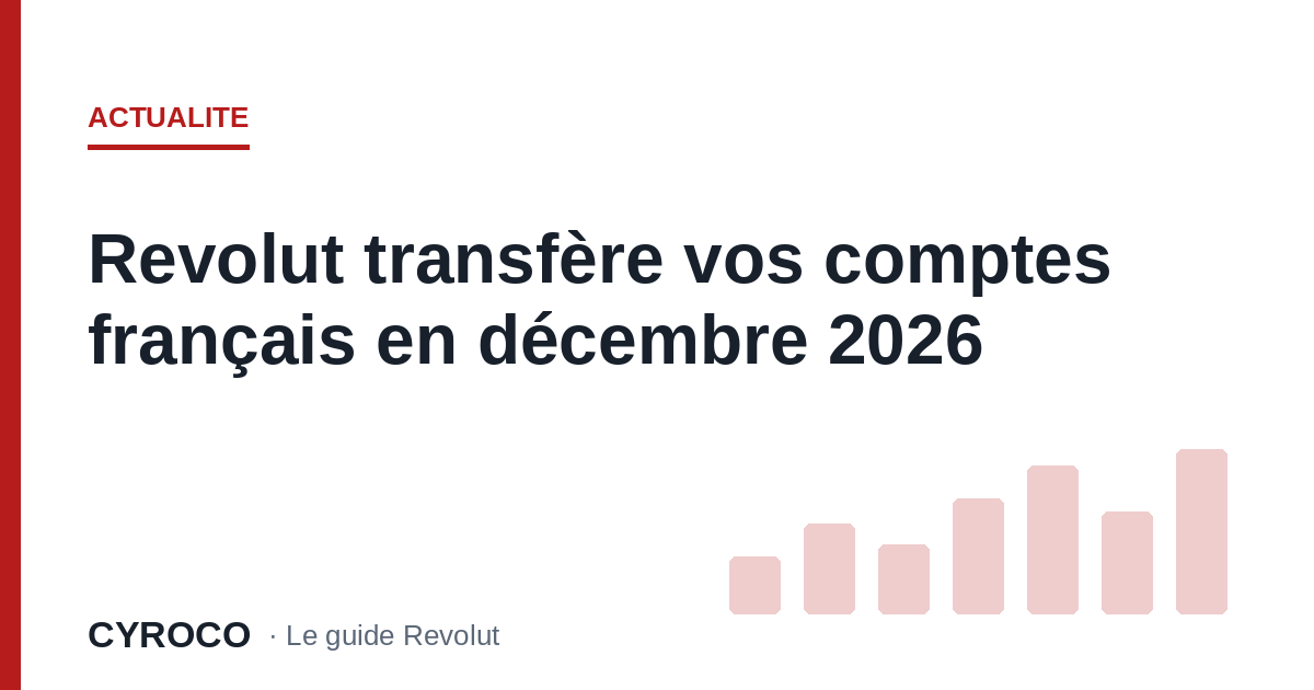 Revolut transfère vos comptes français en décembre 2026